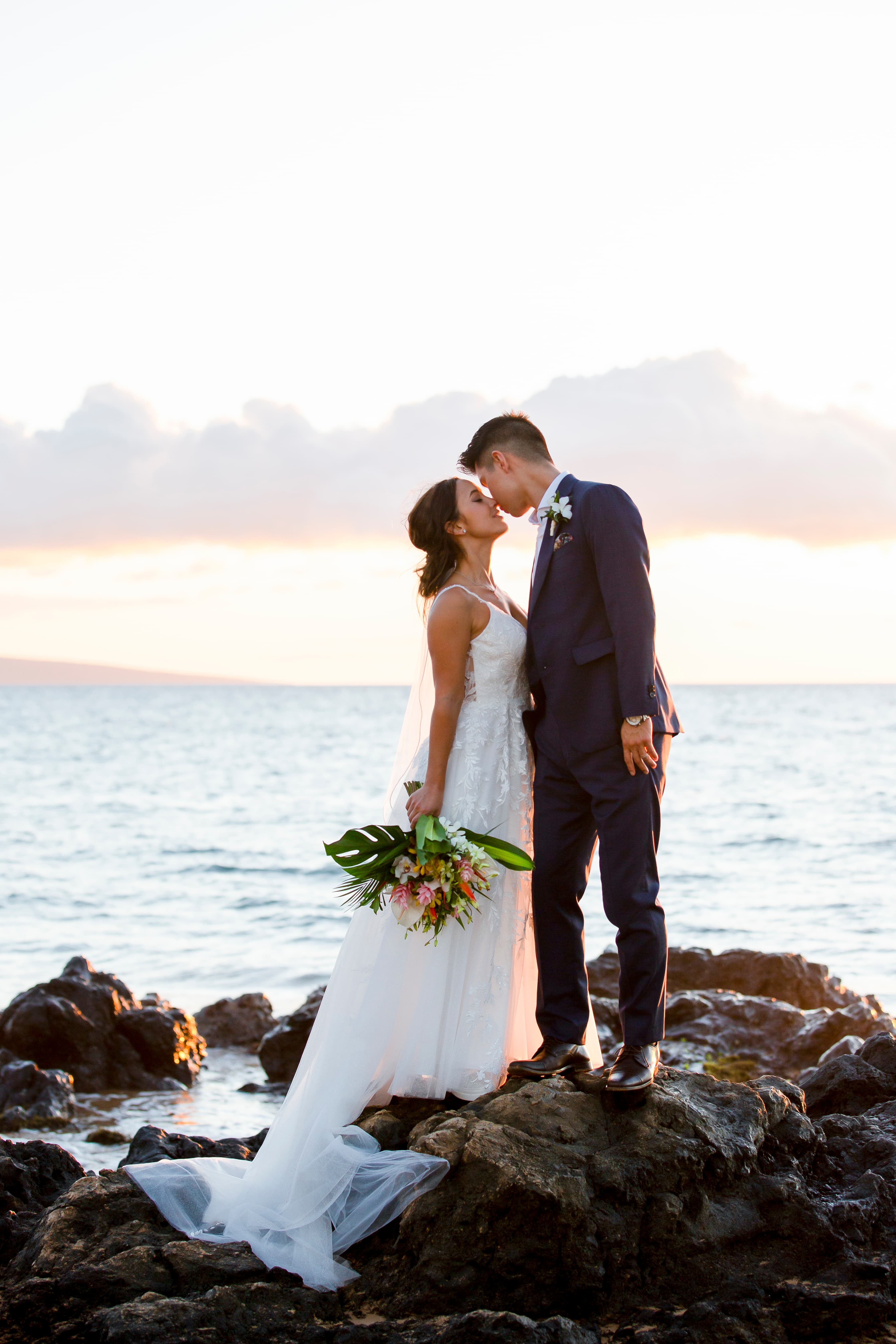 Editorial wedding portrait with calm and subtle mood